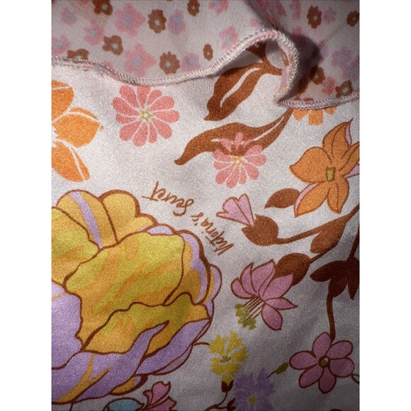 Victorias Secret Romper Women M Small Satin Floral Flounce Mauve Chalk Y2K - Picture 7 of 13